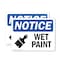 Signmission Wet Paint, 10 in W x Rectangle, Plastic OS-2PACK-NS-P-710-L-19035 - alternate 1